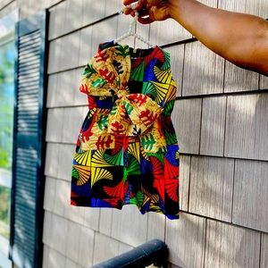 African print princess dress